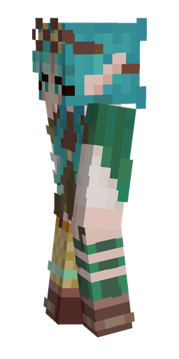 Blue skin: body, left side render