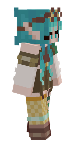 Blue skin: body, right side render
