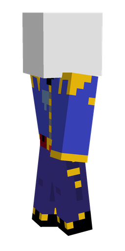 Blue skin: body, left side render