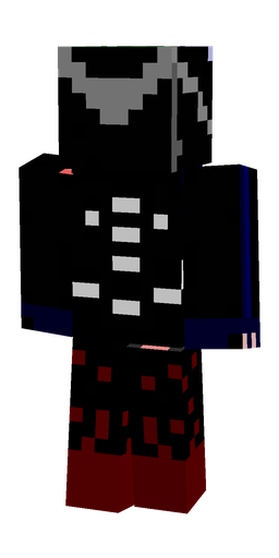 Black skin: body, back render