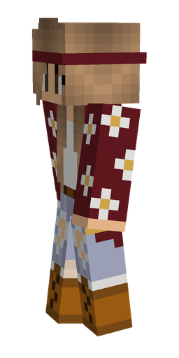 Brown skin: body, left side render