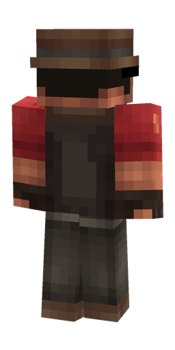 Black skin: body, back render
