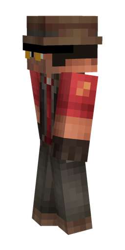 Black skin: body, left side render