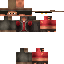 Black skin: raw texture render