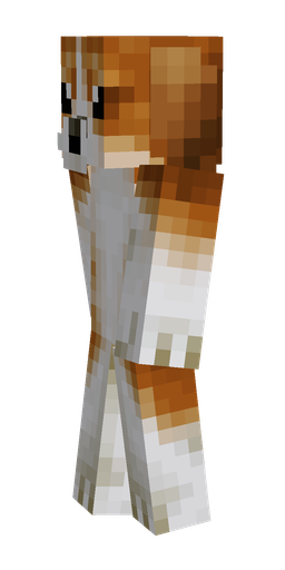 Brown skin: body, left side render