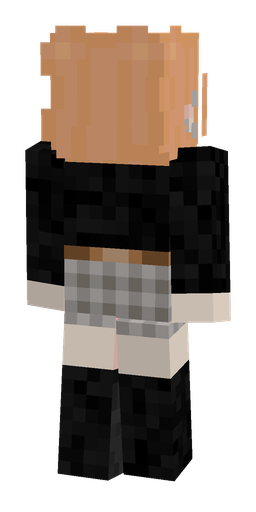 Black skin: body, back render