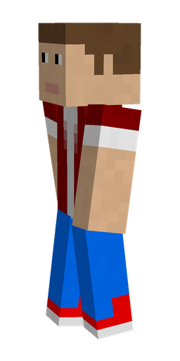 Blue skin: body, left side render