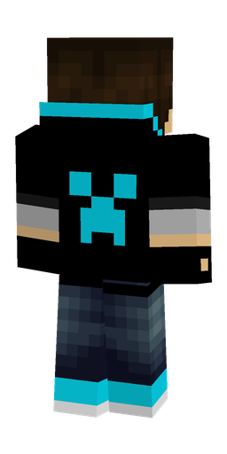 Black skin: body, back render