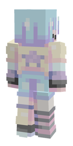 Blue skin: body, back render