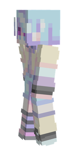 Blue skin: body, left side render
