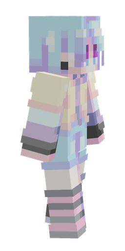 Blue skin: body, right side render