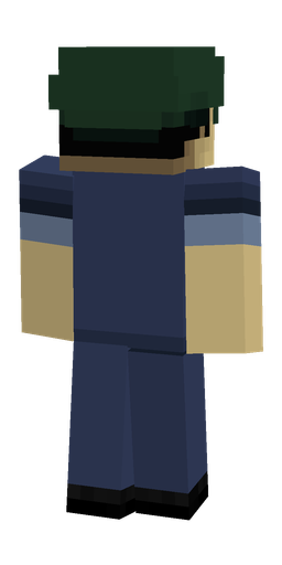 Blue skin: body, back render