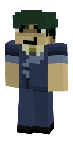 Blue skin: body, front render