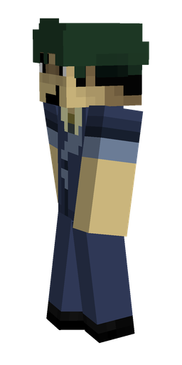 Blue skin: body, left side render