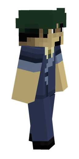 Blue skin: body, right side render