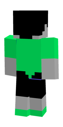 Black skin: body, back render