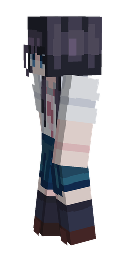 Blue skin: body, left side render