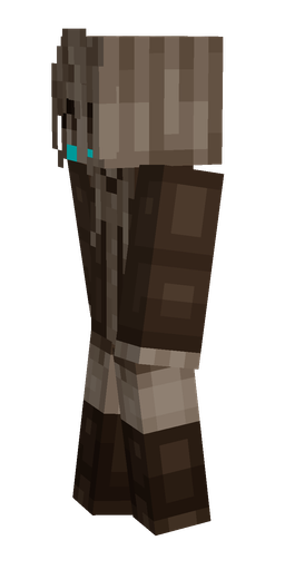 Brown skin: body, left side render