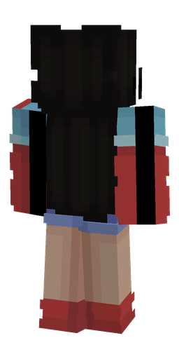 Black skin: body, back render