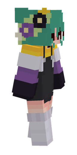 Black skin: body, right side render