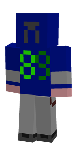 Blue skin: body, back render
