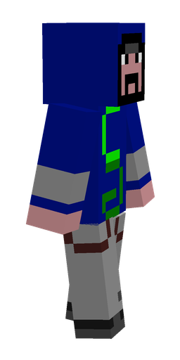 Blue skin: body, right side render
