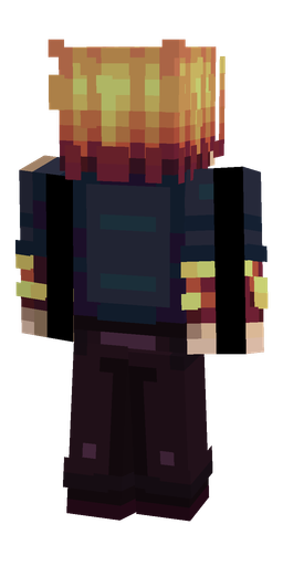 Black skin: body, back render