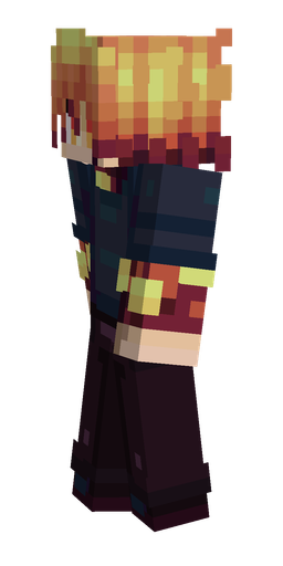 Black skin: body, left side render