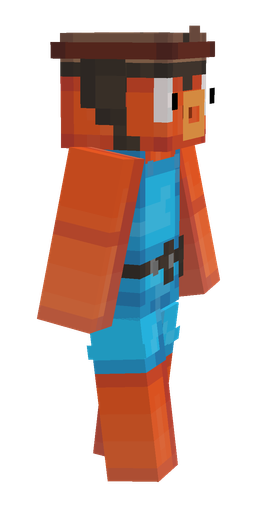 Blue skin: body, right side render