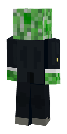 Black skin: body, back render