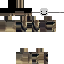 Black skin: raw texture render
