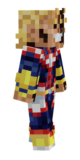 Blue skin: body, right side render