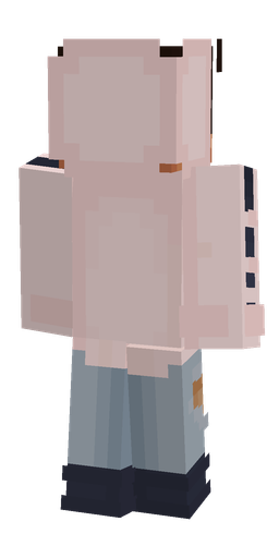 Black skin: body, back render