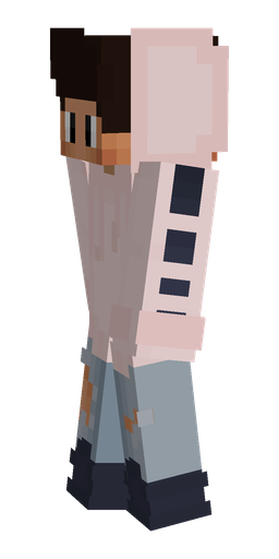 Black skin: body, left side render