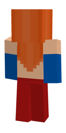 Blue skin: body, back render