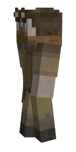 Brown skin: body, left side render
