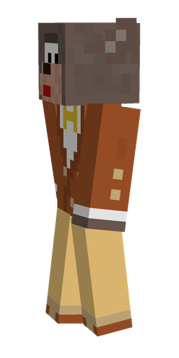 Brown skin: body, left side render