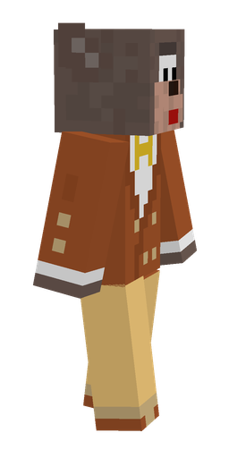 Brown skin: body, right side render