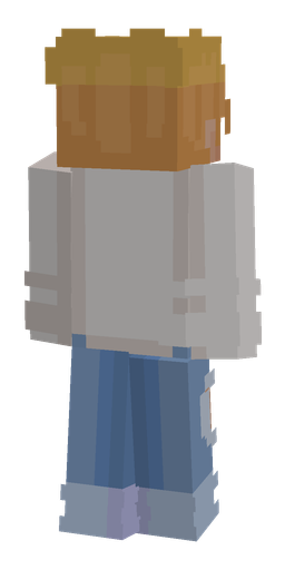Blue skin: body, back render