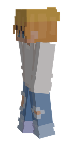Blue skin: body, left side render