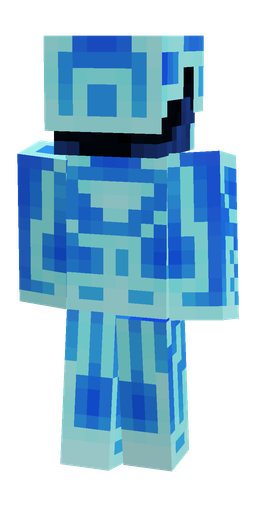 Blue skin: body, back render