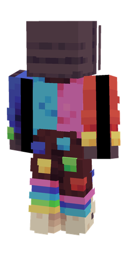 Blue skin: body, back render