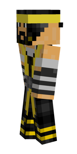 Black skin: body, left side render