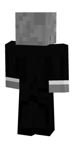 Black skin: body, back render