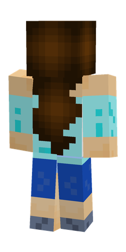 Blue skin: body, back render