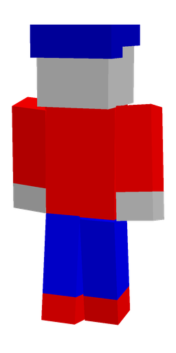 Blue skin: body, back render