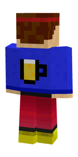Blue skin: body, back render
