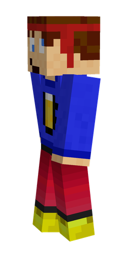 Blue skin: body, left side render