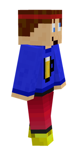Blue skin: body, right side render