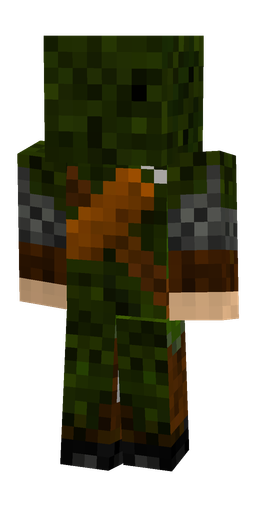 Black skin: body, back render